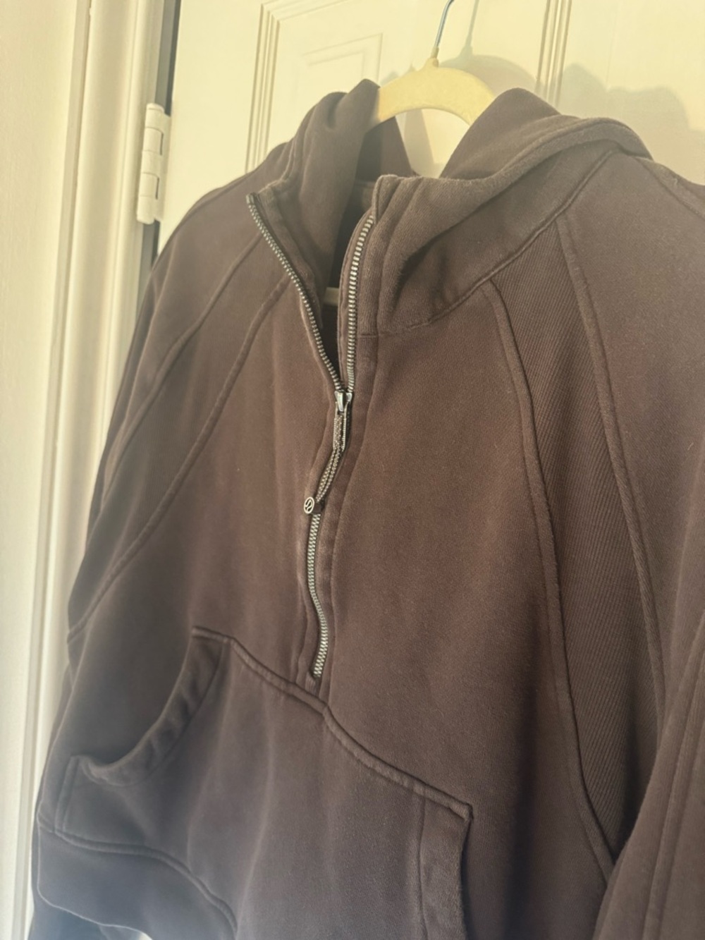 lululemon athletica Brown Half-Zip Scuba Hoodie - Picture 2 of 3